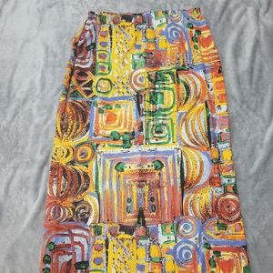 Abstract Long Skirt